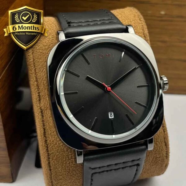 TOMI T-084 Men’s Watch Quartz Date Leather Strap