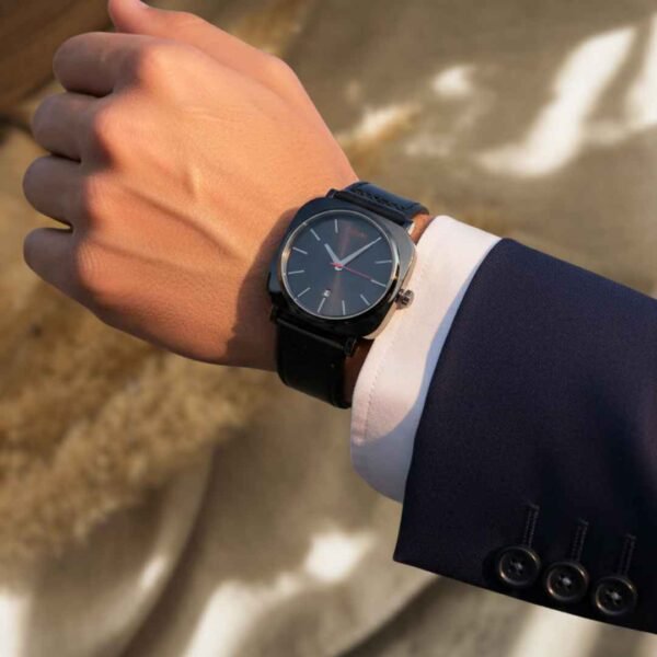 TOMI T-084 Men’s Watch Quartz Date Leather Strap