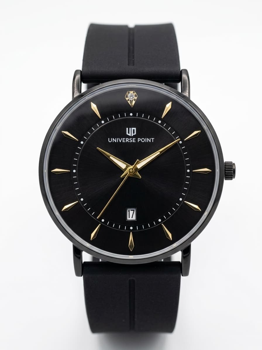 Universe Point Premium Design Magnetic Lock & Silicone Rubber Straps Watch