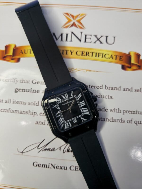 Universe Point Square Design Silicone Straps Watch