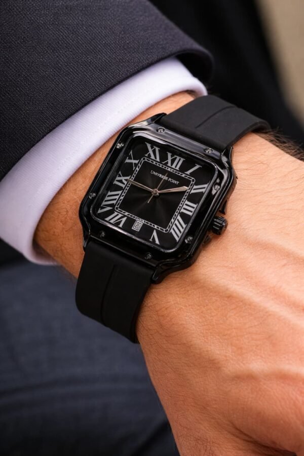 Universe Point Square Design Silicone Straps Watch