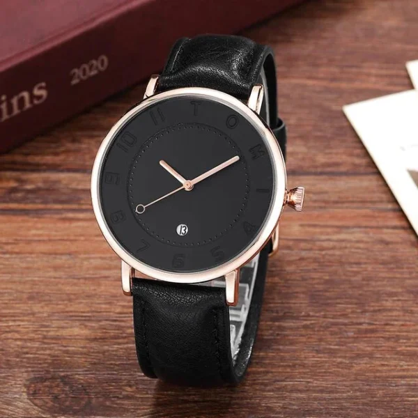 TOMI T-085 Men’s Strap Watch Date Quartz Round Dial