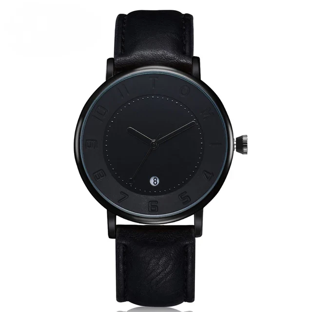 TOMI T-085 Men’s Strap Watch Date Quartz Round Dial