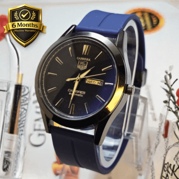 Carrera Silicone Straps & Magnetic Lock Wrist Watch For Men