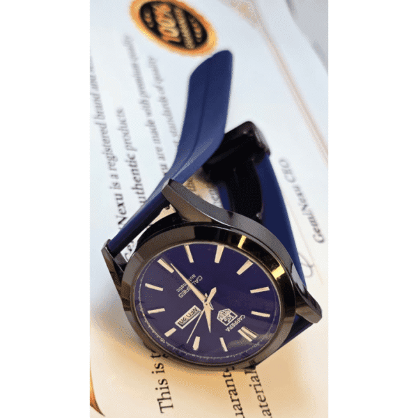 Carrera Silicone Straps & Magnetic Lock Wrist Watch For Men