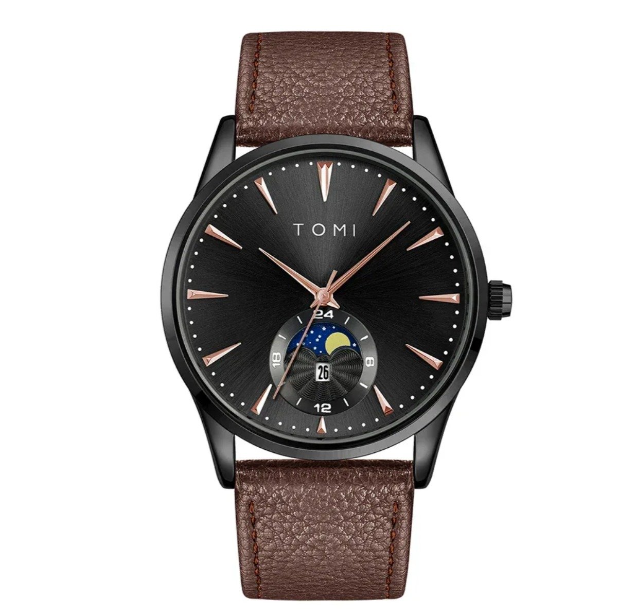 TOMI T-024 Luxury Watch Comfortable Leather Straps Magnet Lock