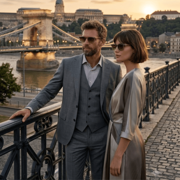 Sunglasses with Iconic Metal Plaque