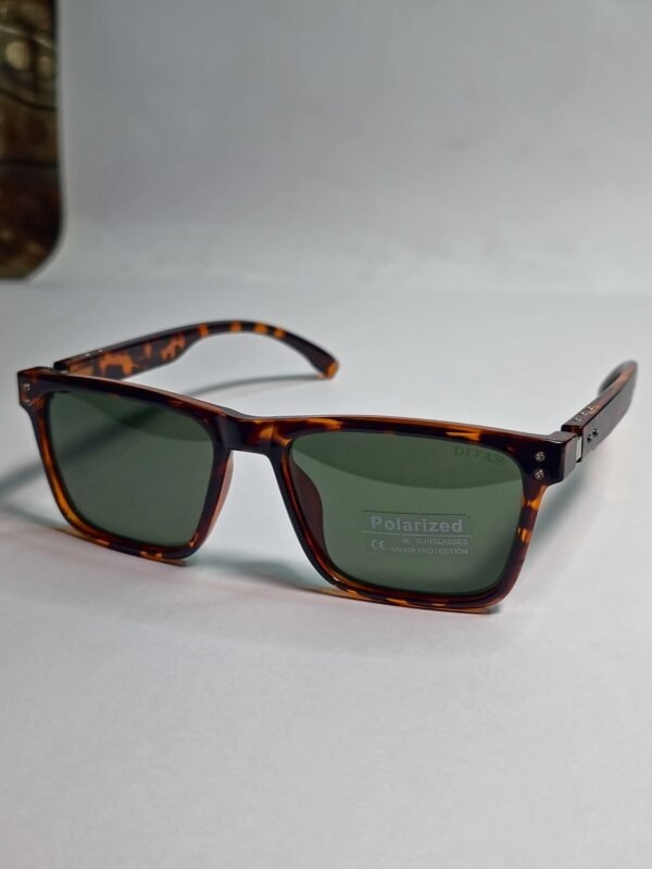 DITA Square Wayfarer Sunglasses – Premium Tortoise Shell Frame with Polarized Bottle Green Lenses