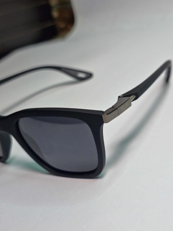 Ray-Ban Classic Matte Black Square Sunglasses – Solid Dark Grey Lenses