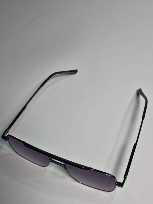 Louis Vuitton Signature Edition Square Aviator Sunglasses – Gunmetal Frame with Purple Gradient Lenses