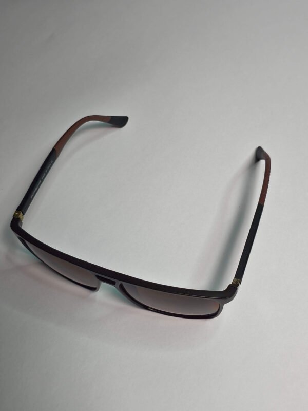 Porsche Design P’8000 Square Navigator Sunglasses – Matte Coffee Frame with Brown Gradient Lenses