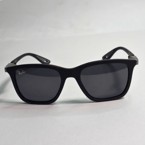 Ray-Ban Classic Matte Black Square Sunglasses – Solid Dark Grey Lenses